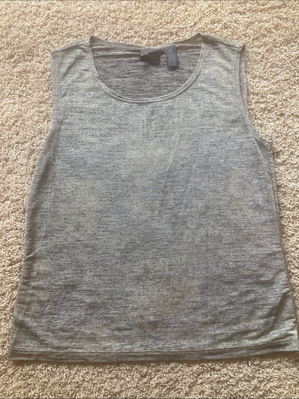 Women’s Gray Scoop Neck Sleeveless Tank Top